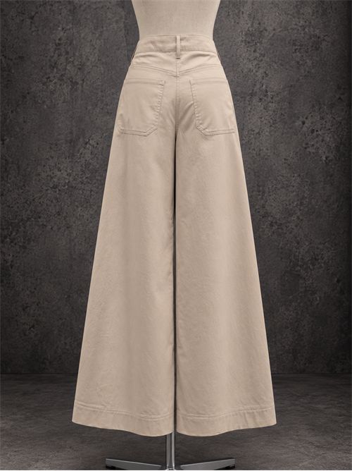 pantalone palazzo in cotone MARELLA EMME | EMMVACILLOSABBIA